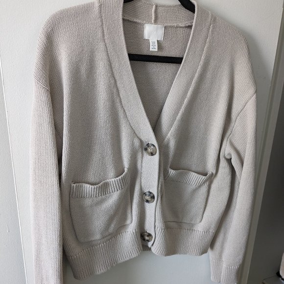 Oversize cardigan. Cream. - Picture 1 of 3
